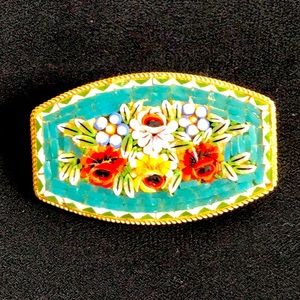 Vintage Italian Millefiori Mosaic Brooch